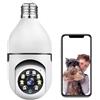 Mengshen Telecamera Di Sicurezza Con LaMPadina Da 3 MP, Wifi Wireless A 2,4 Ghz A 360 ° Gradi Con Rilevamento Del Movimento Visione Notturna Conversazione A 2 Vie Per La Casa All'Aperto Al Coperto