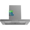 Cecotec Cappa aspirante 60 cm Tipo T Bolero Flux TT 604000 Inox A++. Aspirazione 393m3/h, motore DC, 3 velocità, SS Touch Control, finitura inossidabile, luce LED, filtri in alluminio e carbonio