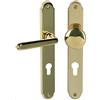 Alpertec Porta Alpertec Vienna - LS in ottone lucidato per casa un corridoio porte DIN sinistra con bottone automatico set PZ maniglia porta guarnizioni, 32333043