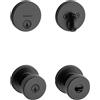 Kwikset 99910-070 Pismo Deadbolt Combo Pack, Nero Opaco