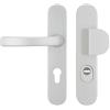 Bricard 9890071 - Set di maniglie blindate su piastra in alluminio color argento sabbiato, cavalletto + pinna per porta d'ingresso