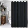CXTAI Tenda da Doccia 180 x 200 cm, Antimuffa, Lavabile, Idrorepellente, 100% Poliestere, con 12 Ganci - Nera