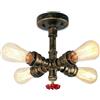 PETITES ECREVISSES Plafoniera Industriale Lampada da soffittoper con 4 Yeste Lampada a sospensione a Tubo d'acqua Vintage Illuminazione E27 Interni per Soggiorno Camera da Letto Cucina