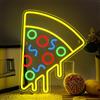 ineonlife Pizza Luce al Neon Insegne al Neon a Forma di Cibo a Forma di Cibo in Acrilico per parete Insegna Luminose per Pizza a Led Gialla Decorazione del Soggiorno della Sala da Pranzo