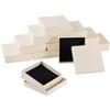 Craftdady Confezione da 12 scatole portagioielli in cartone con spugna, quadrate, scatola regalo beige, scatole per la conservazione di gioielli per anelli, bracciali rigidi, braccialetti, orecchini