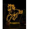 BIRBANN Lampada Luce Notturna LED Cavallo, Illusione 3D per Bambina | Alimentazione USB o a batteria, 4 modalità di luce, controllo touch, decorazione per cameretta bambina, regalo originale