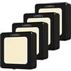 LQWELL® Luce Notturna con Presa Pieghevole con Sensore Crepuscolare, Lampada Notturna con LuminositÀ Regolabile, Luce Automatica con Presa, Luce di Orientamento (Nero, 4 Pezzi)