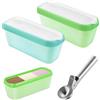 FZYCOM 2 Pezzi Contenitori per Gelato, Vaschetta per Gelato con Coperchi Incluso Paletta per Gelato, Contenitori per Gelato Fatto in Casa, Contenitori per Gelato Versatili con Coperchio