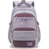 Amythe Zaino Scuola Ragazza Media e Superiore, 2025 Zaino Scuola Ragazzi Adolescenti Impermeabile per 15.6 Laptop, Zaini da Viaggio Casual Leggero e Moda, 22L-Viola