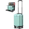 NUMADA - Valigia da viaggio Cabina 40 x 25 x 20 cm (20 L) Upfly Underseat 16 XXS con ruote rimovibili. Valigia Cabina ABS Ideale come bagaglio a mano per Ryanair, Vueling o Easyjet, Verde, Valigia da