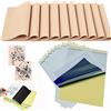 LEAYOKA 20 Pelle Sintetica Tattoo und Stencil Carta Set - LEAYOKA 8pcs Tatuaggi Pelle und 12pcs Tatuaggi Transfer Carta Tatuaggi Carta Trasferimento