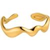 Purelei Abstract Wave Ring - Fidget - Anello da donna in acciaio inox durevole - Anelli impermeabili - Disponibile in misure regolabili da 52 a 56 - Gioiello da donna