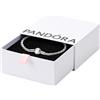 PANDORA 593757C00 - Bracciale da donna in argento intrecciato, 20cm, Argento sterling, Nessuna pietra preziosa
