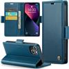 Rerzoiro Cover per iPhone 14 Plus Custodia Portafoglio [Blocco RFID] Premium Pelle PU Wallet Case Flip Libro con Porta Carte Slot Supporto Flip Case per iPhone 14 Plus, Blu