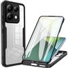 WBWONE Cover per Xiaomi Redmi Note 13 Pro 5G / Poco X6 5G con Protezione dello Schermo, 360 Gradi Silicone TPU Bumper e Trasparente PC Pannello Rugged Custodia Protettiva. Nero