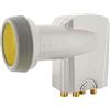 SCHWAIGER 395 Quattro LNB Low Noise Blockconverter Sun Protect digitale resistente al calore LNB tappo parabola satellitare accessori per multi-switch protezione dalle intemperie contatti placcati oro grigio chiaro