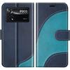 BoxTii Cover per Xiaomi Poco X4 PRO 5G, Custodia in PU Pelle Portafoglio per Xiaomi Poco X4 PRO 5G, Magnetica Cover a Libro con Slot per Schede, Blu
