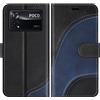 BoxTii Cover per Xiaomi Poco X4 PRO 5G, Custodia in PU Pelle Portafoglio per Xiaomi Poco X4 PRO 5G, Magnetica Cover a Libro con Slot per Schede, Nero