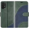 BoxTii Cover per Galaxy A32 5G, Custodia in PU Pelle Portafoglio per Samsung Galaxy A32 5G, Magnetica Cover a Libro con Slot per Schede, Verde