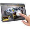 WIMAXIT Monitor Touch Screen Portatile da 14 Pollici, Secondo Schermo Esterno Doppio Pieno con Porta Tipo C e Mini HDMI, Cavalletto Pieghevole per Laptop, PC, PS4 Xbox