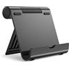 JETech Supporto Tablet, Regolabile Porta Tablet da Tavolo, Pieghevole Dock per iPad/iPad Pro/Air/Mini, Galaxy Tab A8/A7 Lite/A7/S8/S7, Tab/Phones(4-11), Nero