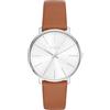 BUREI Orologio da donna alla moda, minimalista, analogico, in pelle, al quarzo, impermeabile