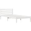 vidaXL Struttura Letto Moderna Bianco 210X100Cm Singolo Uso Interno Finitura Liscia Durevole Legno Massello Montaggio Necessario Mobili Camera da Letto Minimalista Design Moderno Decor