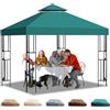 Qdreclod Tetto di Ricambio per Gazebo 3x3 m - Telo Gazebo Resistente ai Raggi UV, Impermeabile, Traspirante, Design a Doppio Strato, Perfetto per Giardino, BBQ, Matrimonio, Attività all'Aperto e Festa