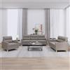 Gecheer Set di Divani 3 pz con Cuscini Tortora in Tessuto,Divano per Soggiorno,Divano Imbottito,Divano Moderno,Divano a 2 Posti/3 Posti,Divano Letto sofà,Divano Salotto Moderno,# 4