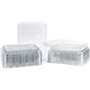 MAQA 25 pezzi Coperchi per vaschette alluminio 8 porzioni, coperchi contenitori usa e getta per alimenti SMOOTHWALL 330 x 270 x H 23 mm