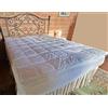 Vico Casa® Topper letto matrimoniale Double Soft 160x190cm - alto 7cm, in piuma naturale; tessuto 100% cotone; 4 elastici laterali