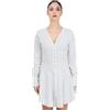 Pinko ANCHISE Abito Popeline BASTONETTO Stretch con Bottoni Metallo Vestito Casual, ZZ1_Bianco/Nero, 42 Donna