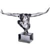 GILDE Scultura Gris - acrilico - grigio lucido - Cliffhanger - altezza 33 cm x larghezza 49 cm - figura umana