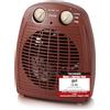 EMERIO Termoventilatore da 2000 W, piccolo e leggero, portatile, per circa 25 m², 2 potenza di riscaldamento + funzione ventilatore, termostato regolabile, interruttore di sicurezza ribaltabile