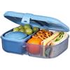 Sistema Ocean Bound Plastic Bento Box | Lunch Box da 1,1 L con vasetto per yogurt/frutta e scomparti | Teal Stone O Mountain Blue (Non selezionabile)