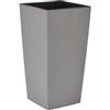 Siena Garden Fioriera Nizza Groove grigio effetto scanalato, 40 x 75 cm, vaso di plastica con fibra di legno e inserto