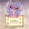 WONDEE Disney Lampada Lilo e Stitch Bambina Personalizzata Con Nome - Lampada Luce Notturna Bambini di Angel, Regalo Neonato, Regalo Battesimo Bimba, Disney Regalo Personalizzati Bambina Lilo e Stitch