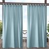 Exclusive Home Biscayne - Tenda a pannello per interni ed esterni, in due tonalità, con passanti e asole, 137 x 243 cm, colore: blu piscina, set da 2