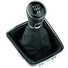 L & P Car Design Pomello cambio e Cuffia cambio compatibile con VW Golf Plus Tiguan 1 5N per Sharan 2 - nero - 5 Marce - con telaio - finta simil pelle - leva cambio manuale - (A0278-4)