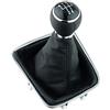 L & P Car Design Pomello cambio e Cuffia cambio compatibile con VW Golf Plus Tiguan 1 5N per Sharan 2 - nero - 5 Marce - con telaio - finta simil pelle - leva cambio manuale - (A0278-2)