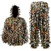 Zicac Telo Mimetico, Ghillie Suit,Tuta Mimetica con Foglie in Poliestere 3D,Abbigliamento da Caccia Invisibile nella Foresta per la Caccia Fotografica