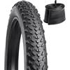 YunSCM 1Pcs Pieghevole copertoni 20x4.0 ETRTO 100-406 1Pcs 20 pollici Camera d'aria AV32mm compatibile 98/102-406 Mountain bike, bici elettriche 20X4.0 Biciclette elettriche pneumatici