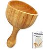 Ph Pro Heat Coppa Svedese Massaggio Legname Massaggio Corpo Rilassante - Rullo Legno Massaggio Muscolare Cellulite - Rullo Massaggiatore Anticellulite Riduttore - Massaggio Mesoterapia Corpo Drenaggio Linfatico.