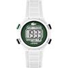 Lacoste Orologio Digitale da Bambini Collezione LC33 con Cinturino in Silicone Bianco - 2030064