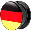 Taffstyle Kultpiercing - Piercing per orecchio, motivo: bandiera del calcio EM mondiale, articolo per tifosi della Germania, 12 mm