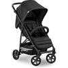 hauck Passeggino Rapid 4 - Passeggino Leggero Dalla Nascita Fino a ca. 3 Anni - Passeggino Compatto, Pieghevole e Regolabile - Passeggino Reclinabile - Grande Portaoggetti Fino a 3 kg - Nero