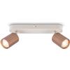 BRILONER - Plafoniera, orientabile, GU10, max. 9 W, faretti soffitto, lampada soffitto, plafoneria, plafoniere, camera da letto, faretto, 28 cm, caffè