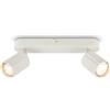 BRILONER - Plafoniera, orientabile, GU10, max. 9 W, faretti soffitto, lampada soffitto, plafoneria soffitto, plafoniere da soffitto, plafoniera camera da letto, faretto 28 cm, bianco antico