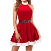 Avidlove Costume di Natale da Donna Lingerie Sexy Babydoll di Babbo Natale Vestito Teddy Pigiama Abito Abiti Rosso M