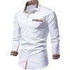 Fulidngzg Camicia Bianca Uomo Manica Lunga Firmate Regular Fit Magliette Taglie Forti Elasticizzata Cotone Camicie Slim Fit Elegante Maglia Camicia